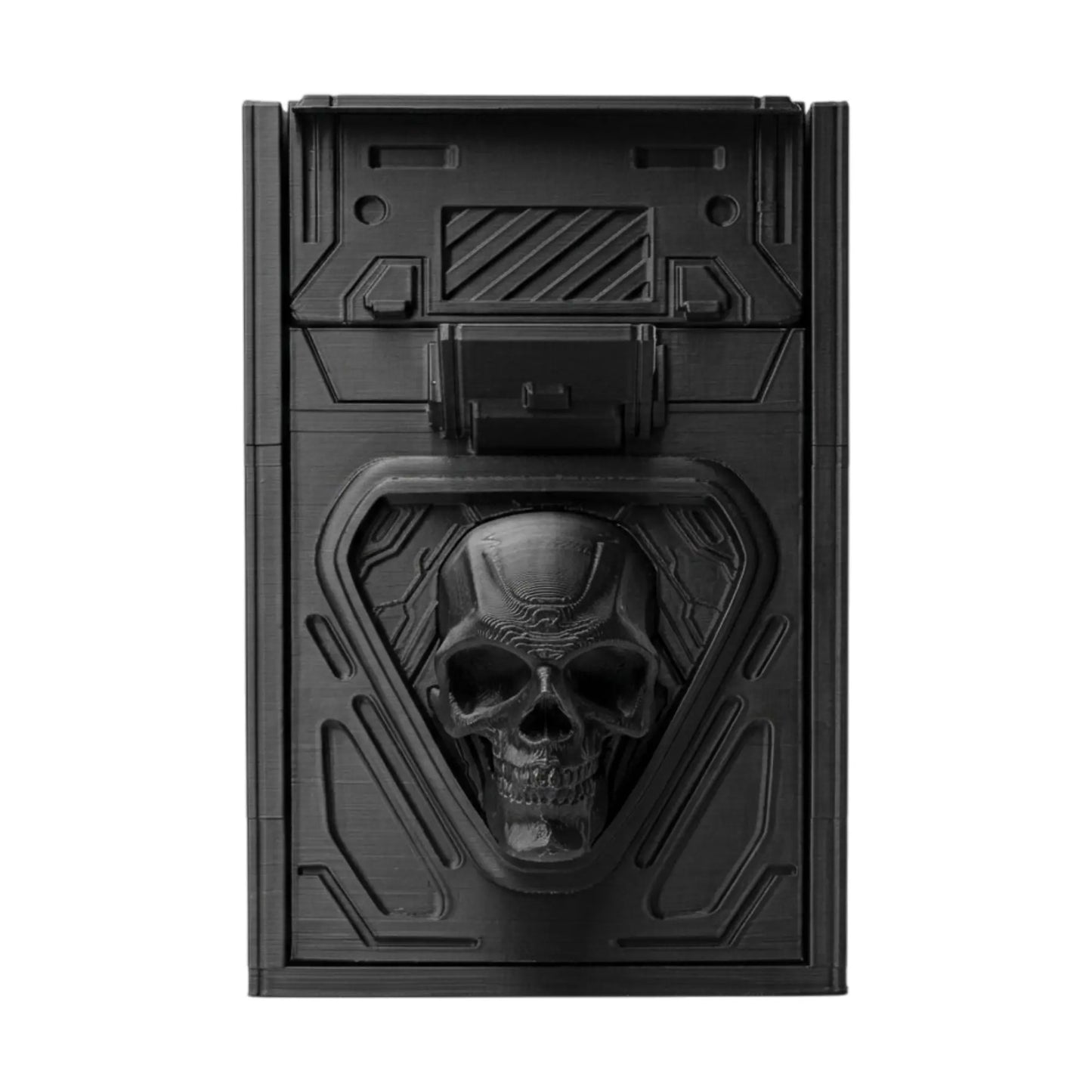 Caja para mazo MTG Commander diseño calavera y porta dados