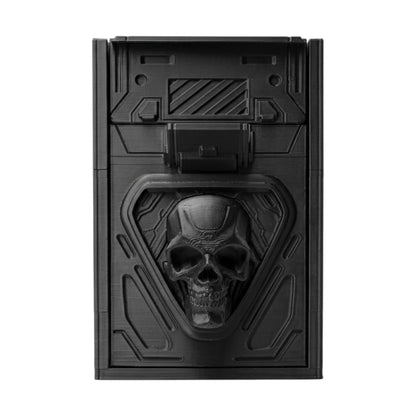 Caja para mazo MTG Commander diseño calavera y porta dados