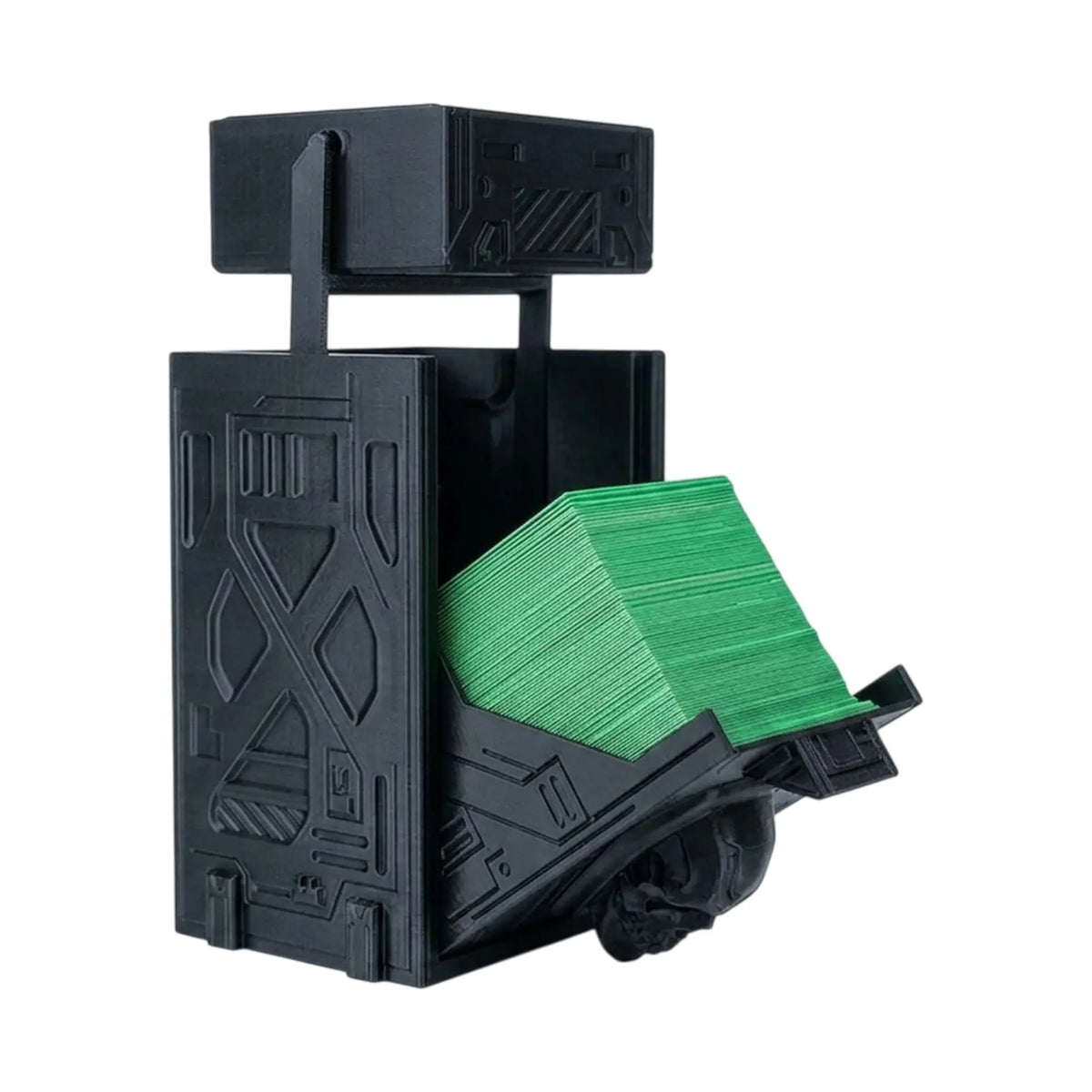 Caja Portamazos MTG Commander Diseño Core Decay con Porta Dados