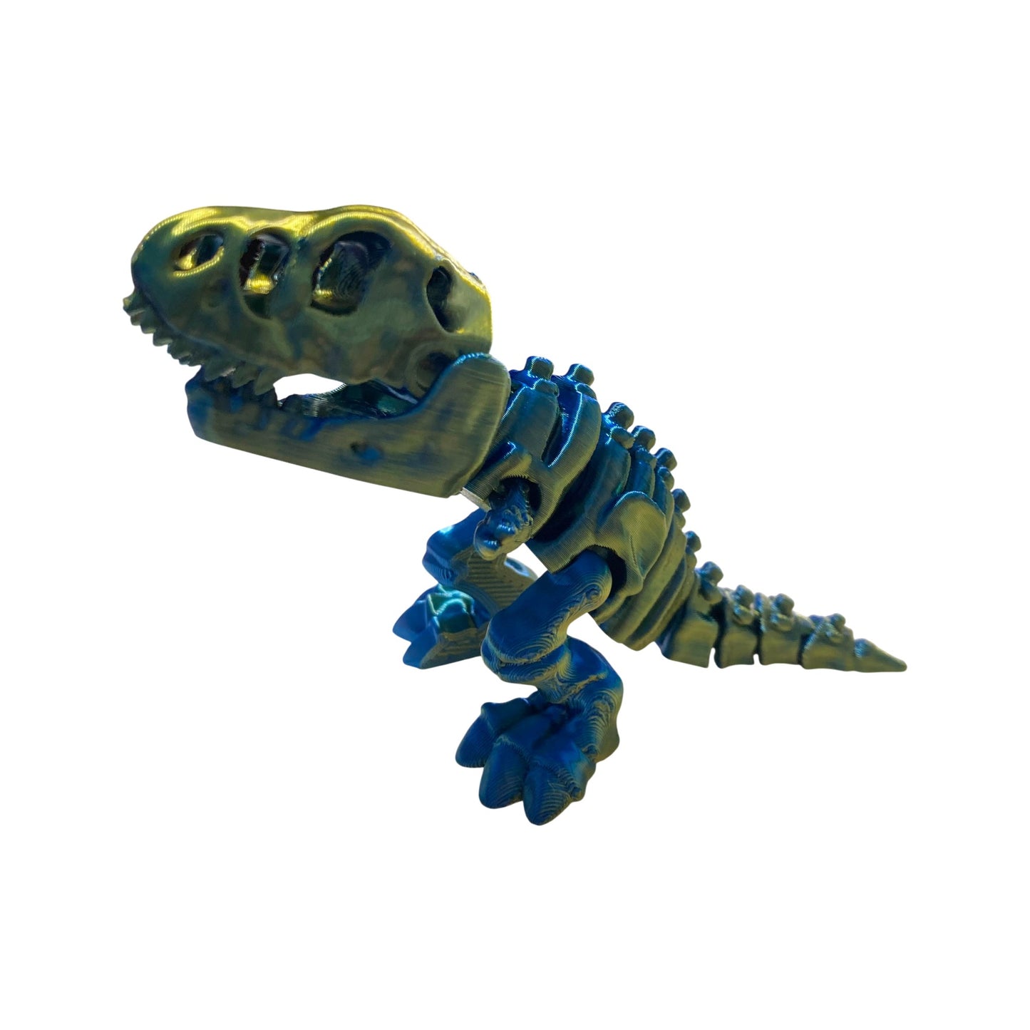 Juguete Dinosaurio Skeleton Flexibles Metalizados Coleccionables