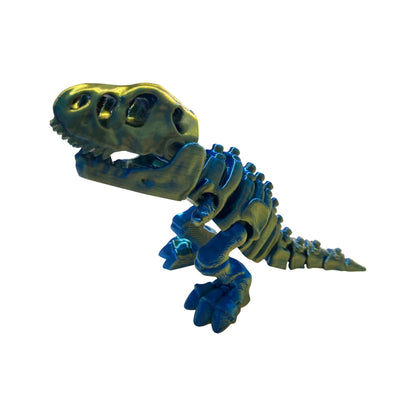 Juguete Dinosaurio Skeleton Flexibles Metalizados Coleccionables