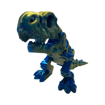 Juguete Dinosaurio Skeleton Flexibles Metalizados Coleccionables