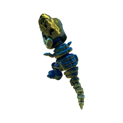 Juguete Dinosaurio Skeleton Flexibles Metalizados Coleccionables