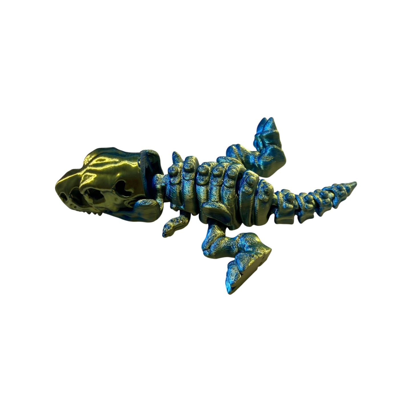 Juguete Dinosaurio Skeleton Flexibles Metalizados Coleccionables