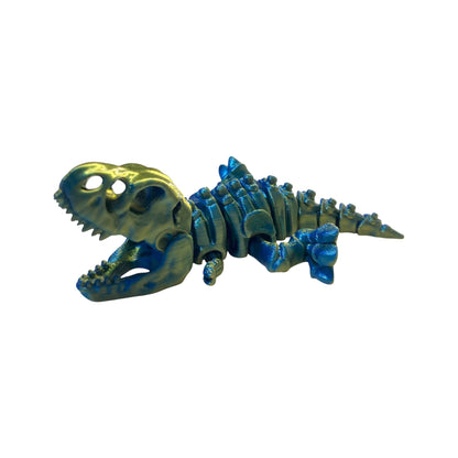 Juguete Dinosaurio Skeleton Flexibles Metalizados Coleccionables