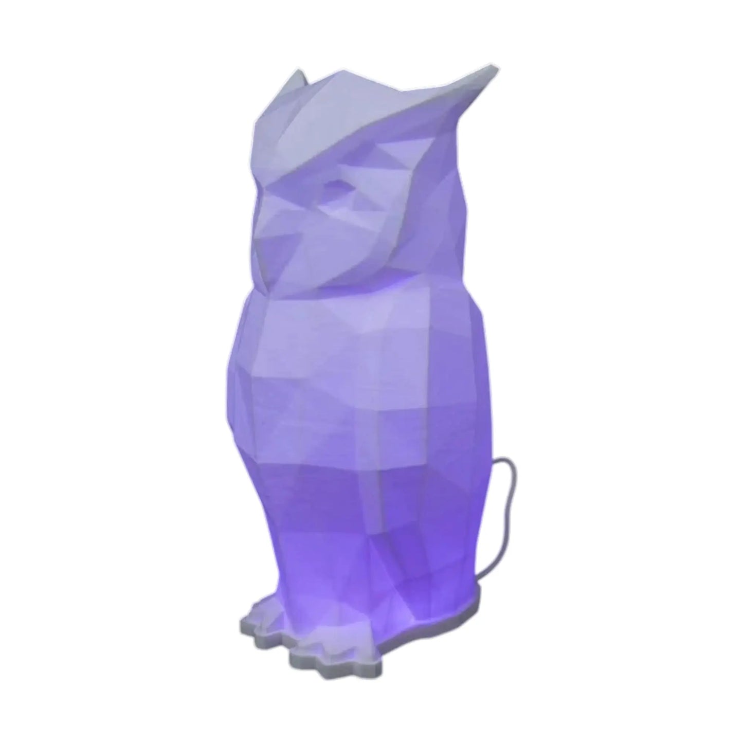 Lámpara LED RGB Búho Low Poly Cat Con Control Remoto 20 cm
