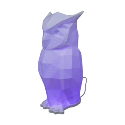 Lámpara LED RGB Búho Low Poly Cat Con Control Remoto 20 cm