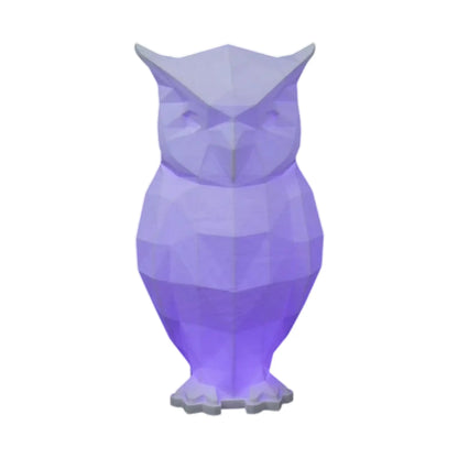 Lámpara LED RGB Búho Low Poly Cat Con Control Remoto 20 cm
