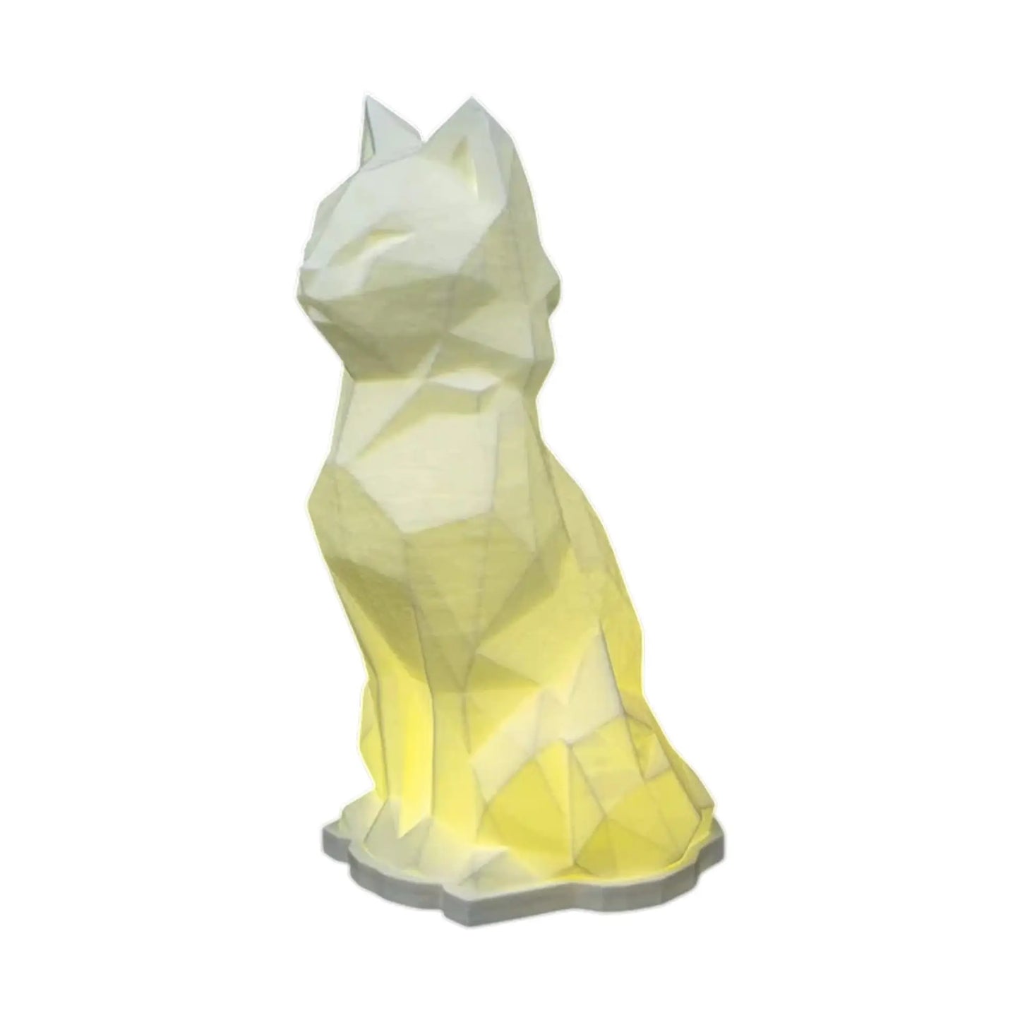 Lámpara LED RGB Gato Low Poly Cat Con Control Remoto 20 cm