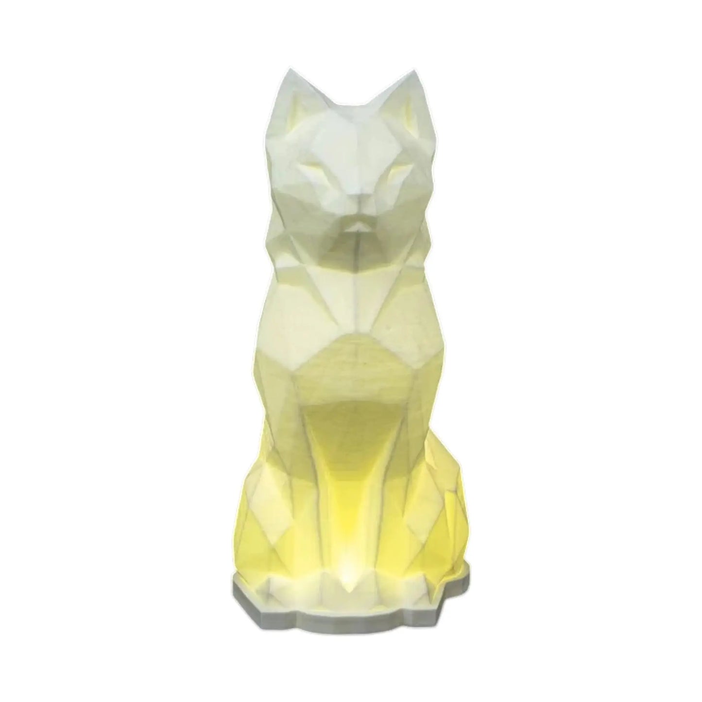 Lámpara LED RGB Gato Low Poly Cat Con Control Remoto 20 cm