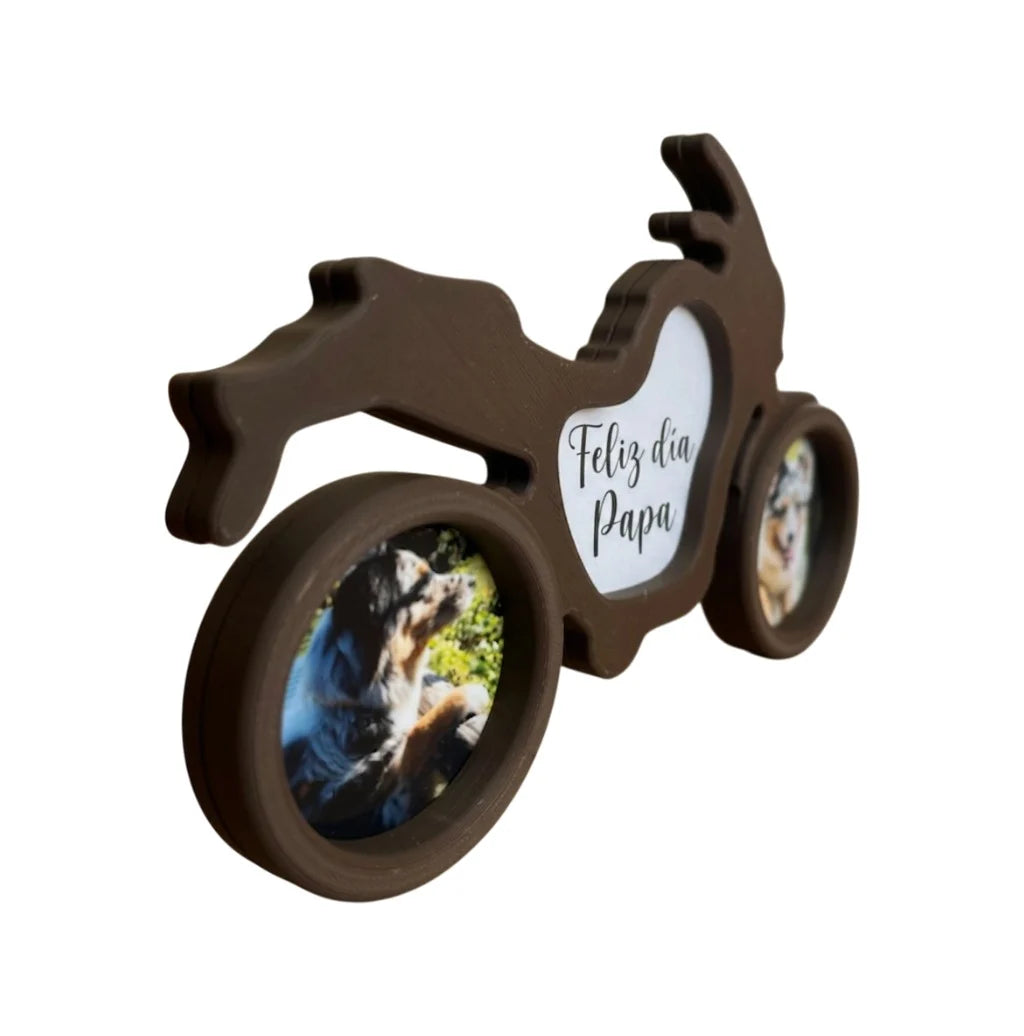 Portafotos Moto Personalizado Regalo Día del Padre - Marco 3D
