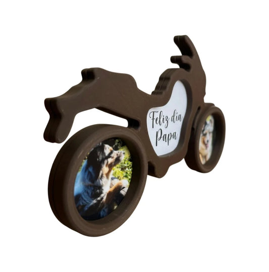 Portafotos Moto Personalizado Regalo Día del Padre - Marco 3D