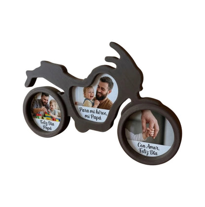 Portafotos Moto Personalizado Regalo Día del Padre - Marco 3D