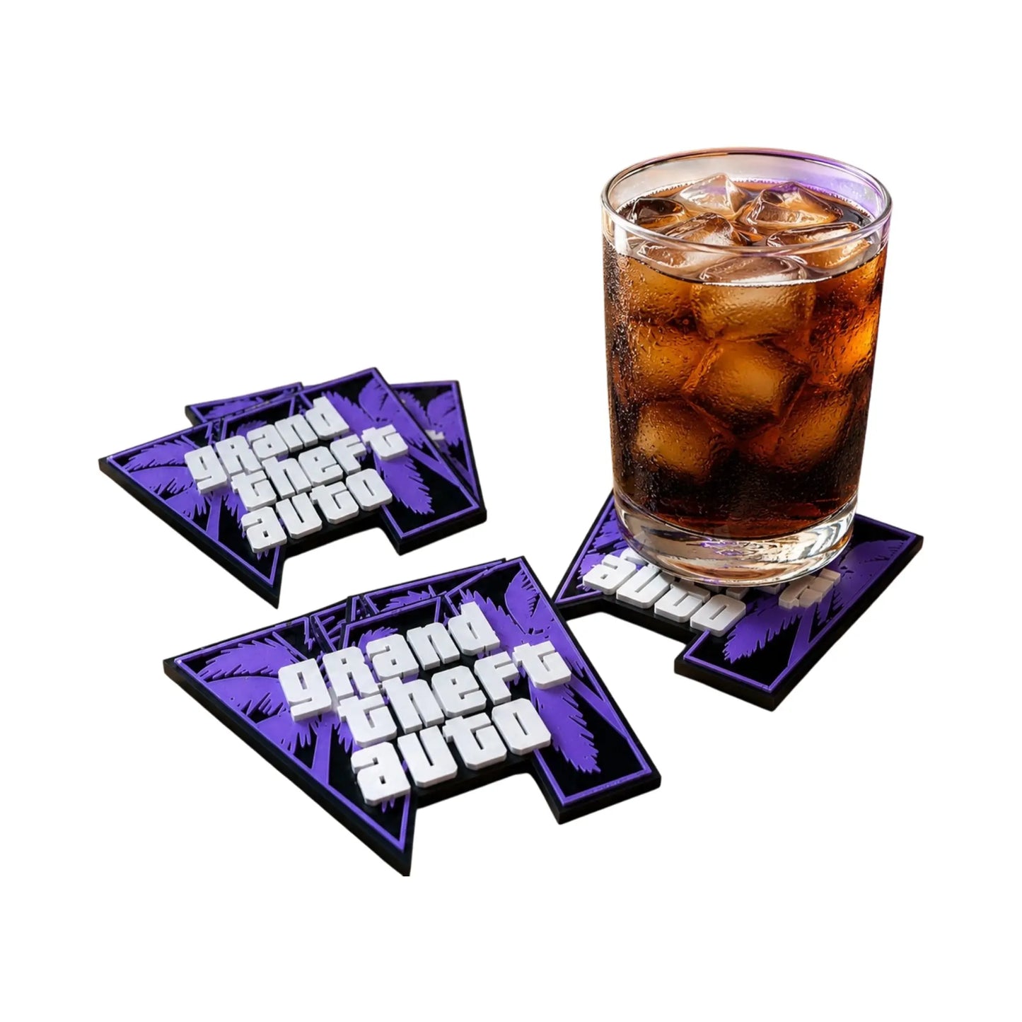 Set 6 Posavasos Organizador De Cocina con Diseño Gamer GTA