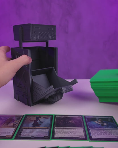 Caja para mazo MTG Commander diseño calavera y porta dados