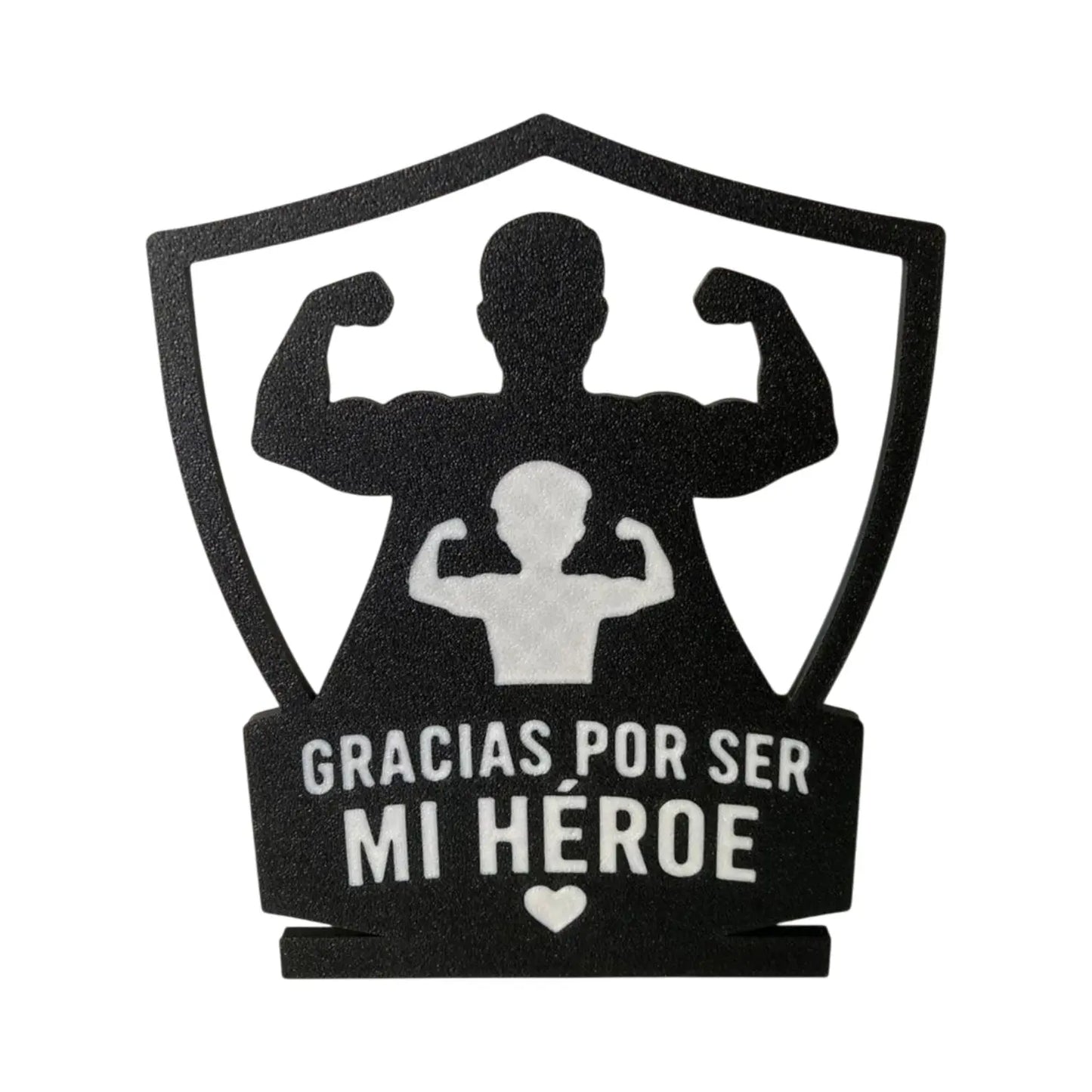 Regalo Día del Padre: Letrero Decorativo "Gracias por ser mi Héroe" 3D