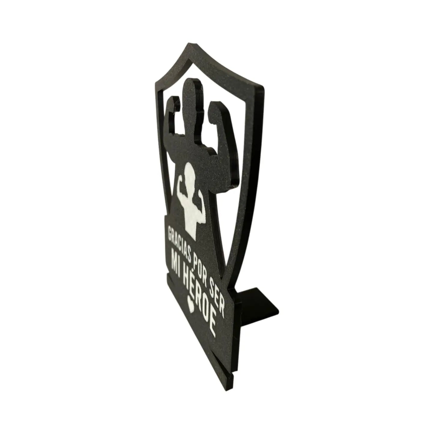Regalo Día del Padre: Letrero Decorativo "Gracias por ser mi Héroe" 3D
