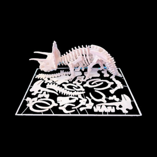 Rompecabezas 3D Dinosaurio Triceratops Juguete Didáctico Esqueleto para Armar