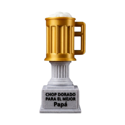 Trofeo Chop Dorado para el Mejor Papá - Regalo Día del Padre 3D