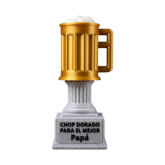 Trofeo Chop Dorado para el Mejor Papá - Regalo Día del Padre 3D