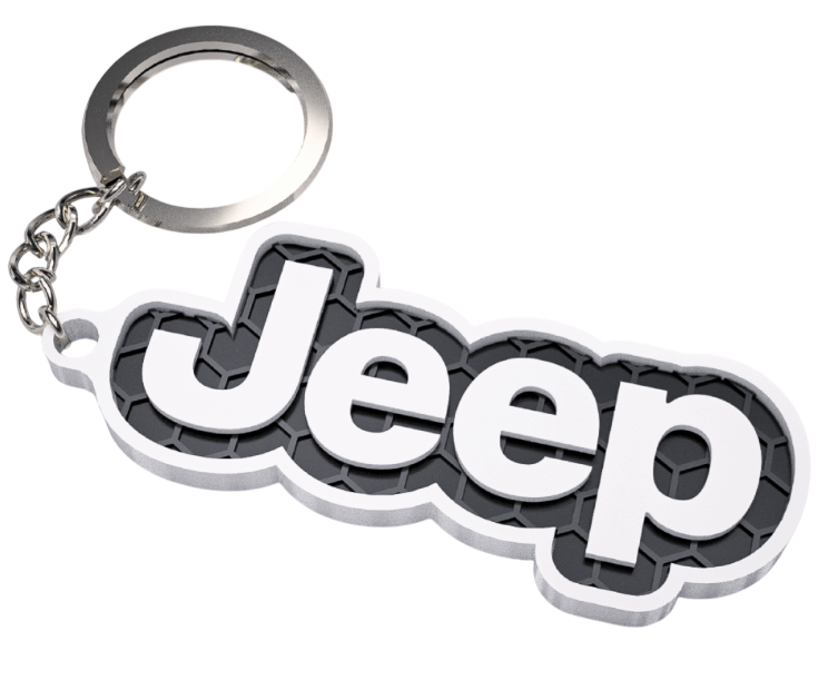 Llavero Jeep 3D – Diseño Exclusivo con Textura de Panal