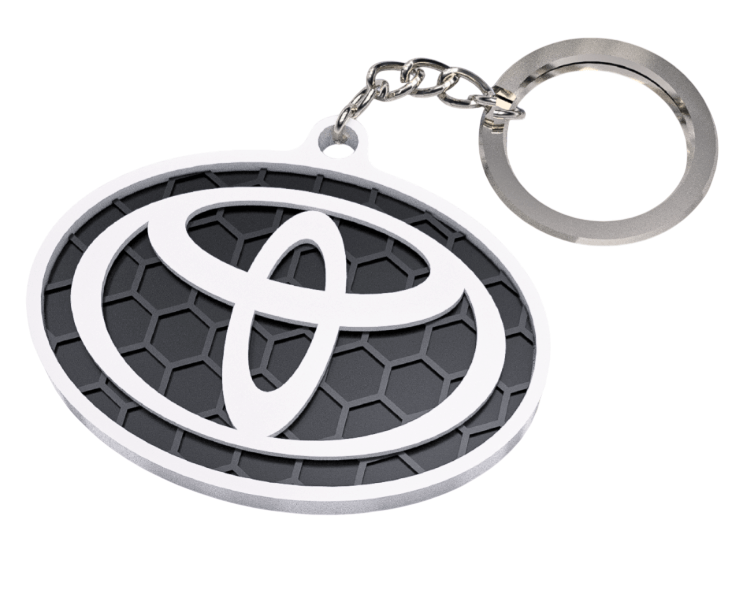 Llavero Toyota 3D – Diseño Exclusivo con Textura de Panal